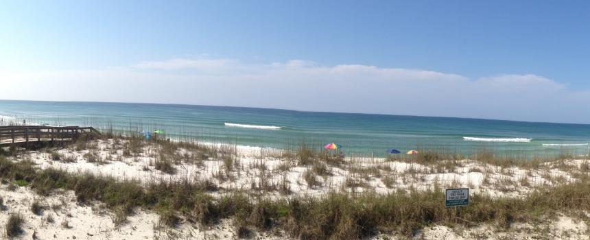 A beach on the horizon